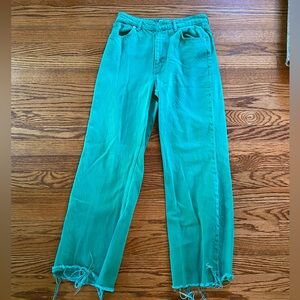 Zara green jeans.